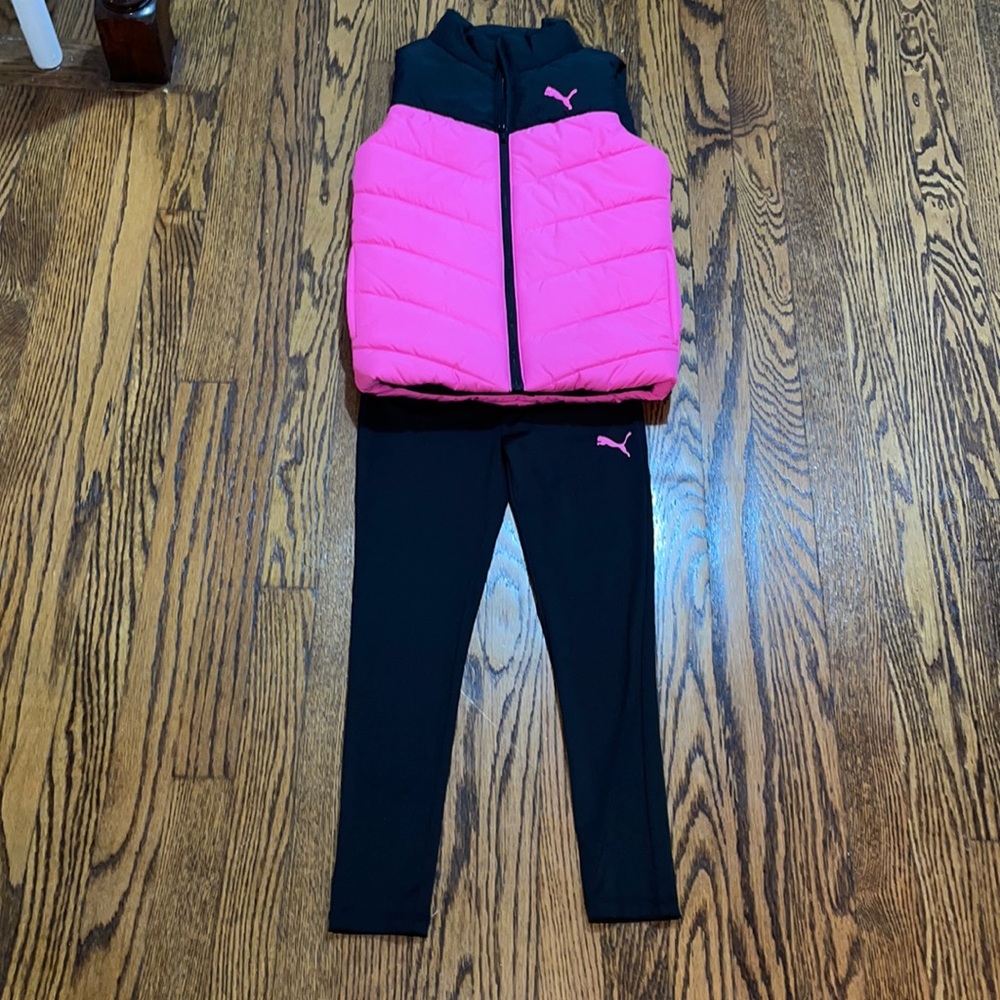 Puma girls size S vest and matching leggings. NWT